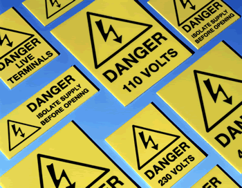 Printed Electrical Warning Labels